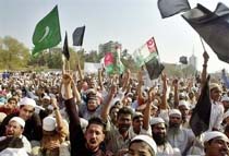Tens of Thousands Protest Bush India Visit