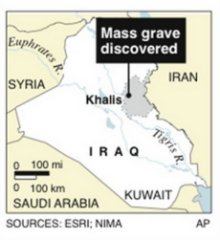 Mass grave discovered north of Baghdad 
